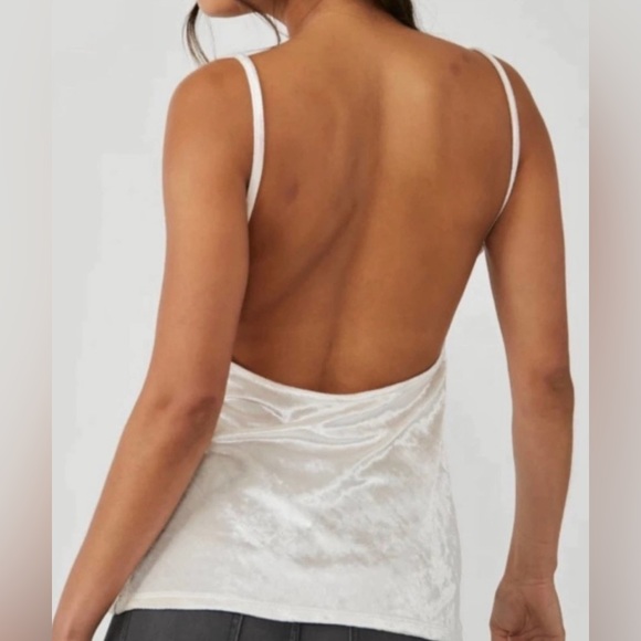 NWOT Intimately Free People All Night Velvet Tunic Tank Top Camisole Champagne - Picture 2 of 11